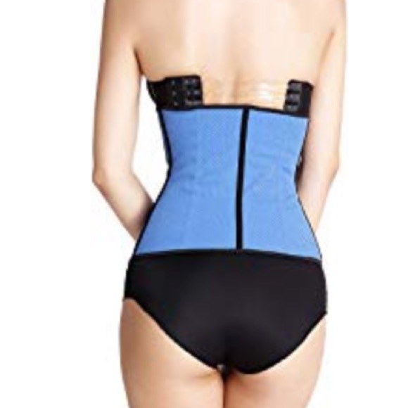 Breathable latex waist trainer color blue - Picture 2 of 4